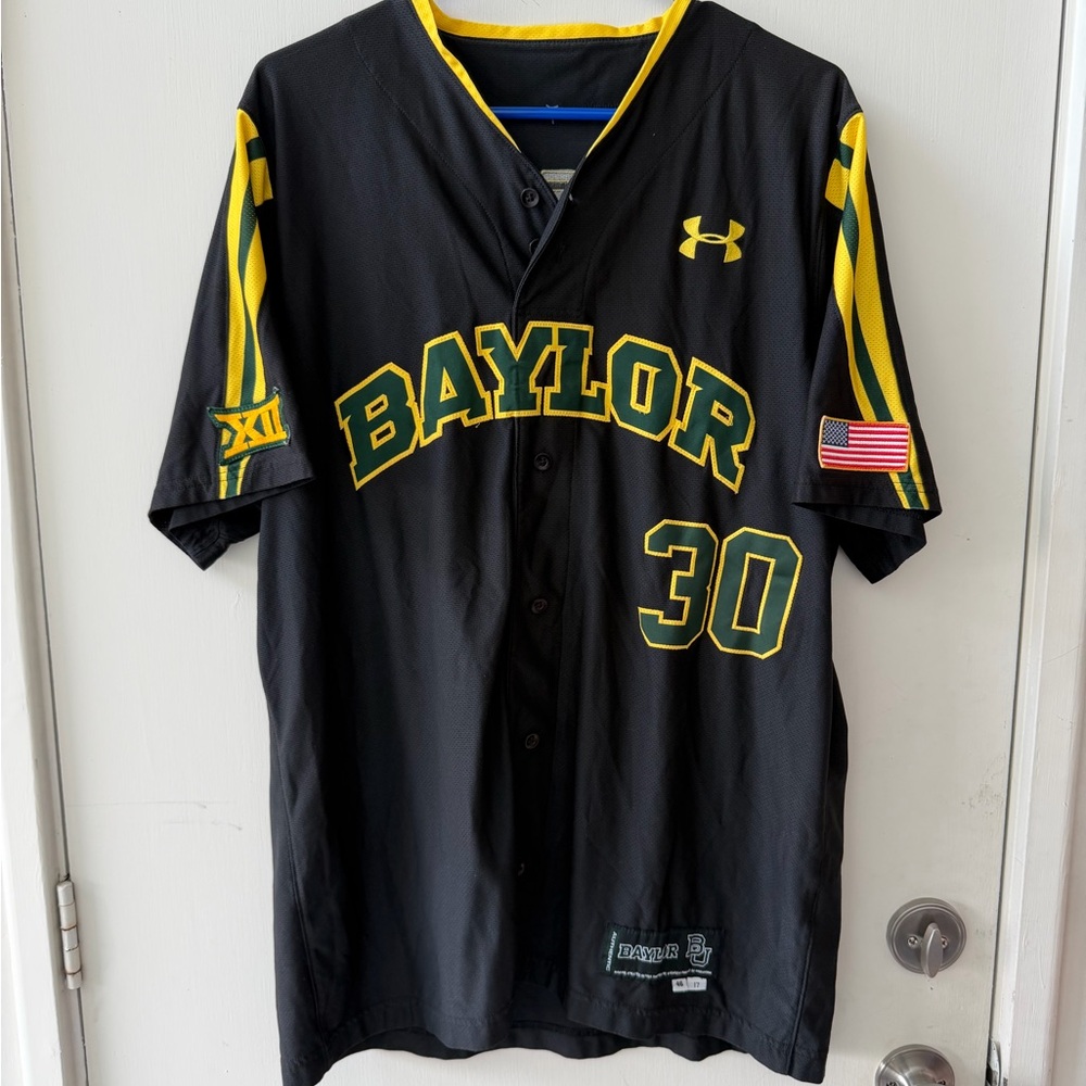 Baylor bears authentic stitched baseball jersey size 46 / 17 barely worn